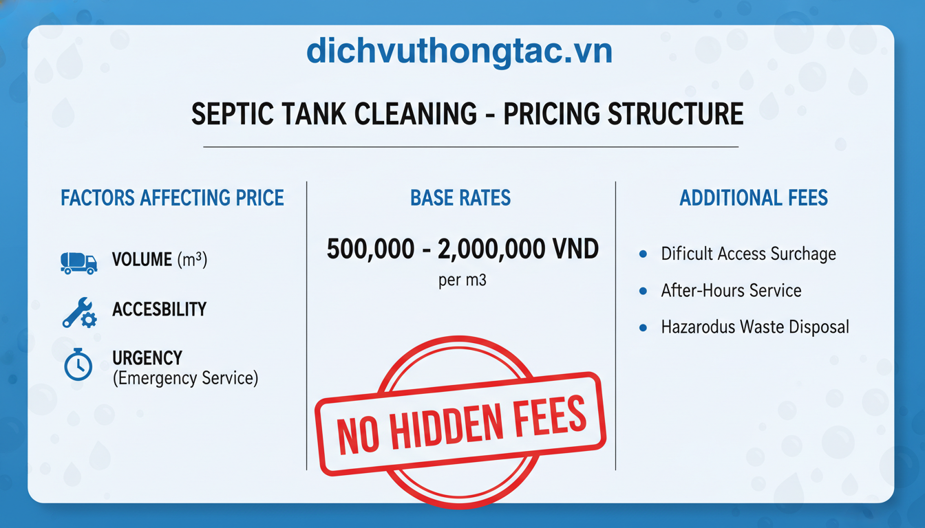 Bảng Giá Dịch Vụ Hút Hầm Cầu Minh Bạch: Không Phát Sinh Chi Phí